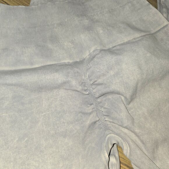 BOMBSHELL "UPLIFT" SPORTSWEAR Sz XS Scrunch Butt Workout Seamless Leggings Gray - Picture 4 of 6